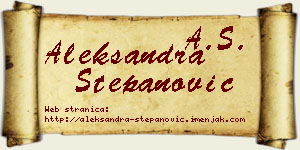 Aleksandra Stepanović vizit kartica